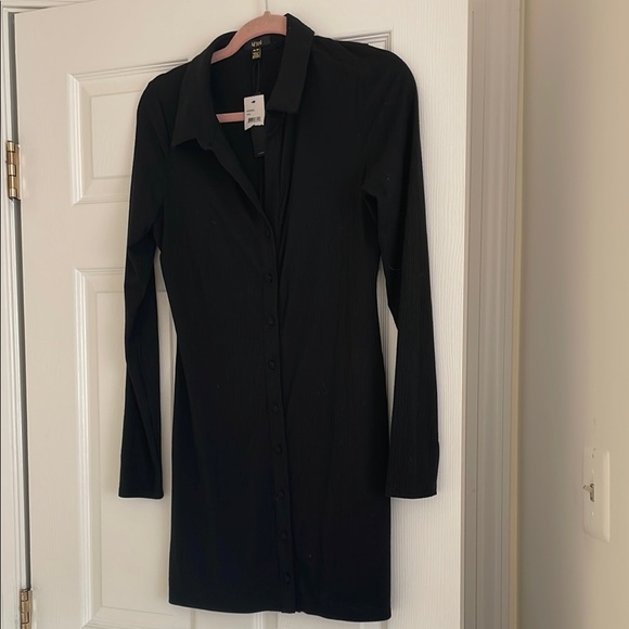 AFRM Dresses & Skirts - NWT Black Button-Up Dress